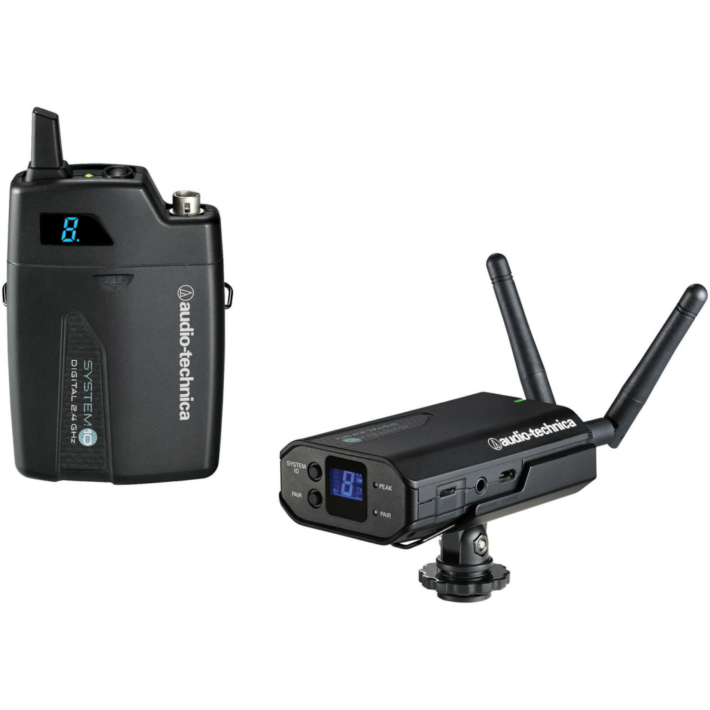 System 10 Digital Camera-Mount Wireless Lavalier Microphone System with No Mic (2.4 GHz) – Factory refurbished with full warranty!