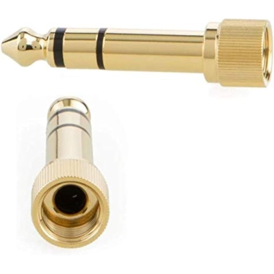 Replacement 1/8 inch to 1/4 inch threaded adapter for ATH-M50x, ATH-M40x, ATH-M30x, and ATH-M20x