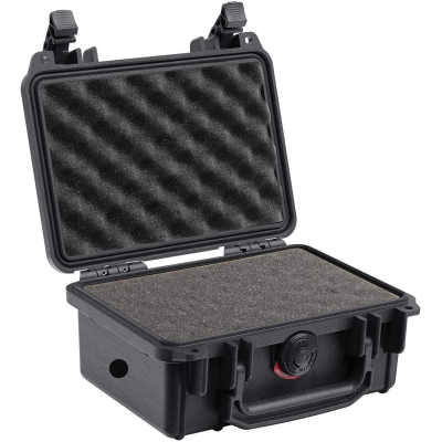 Omnidirectional "Stealth" Stereo Microphones built into latching hard carrying case for digital recorder. Made in USA