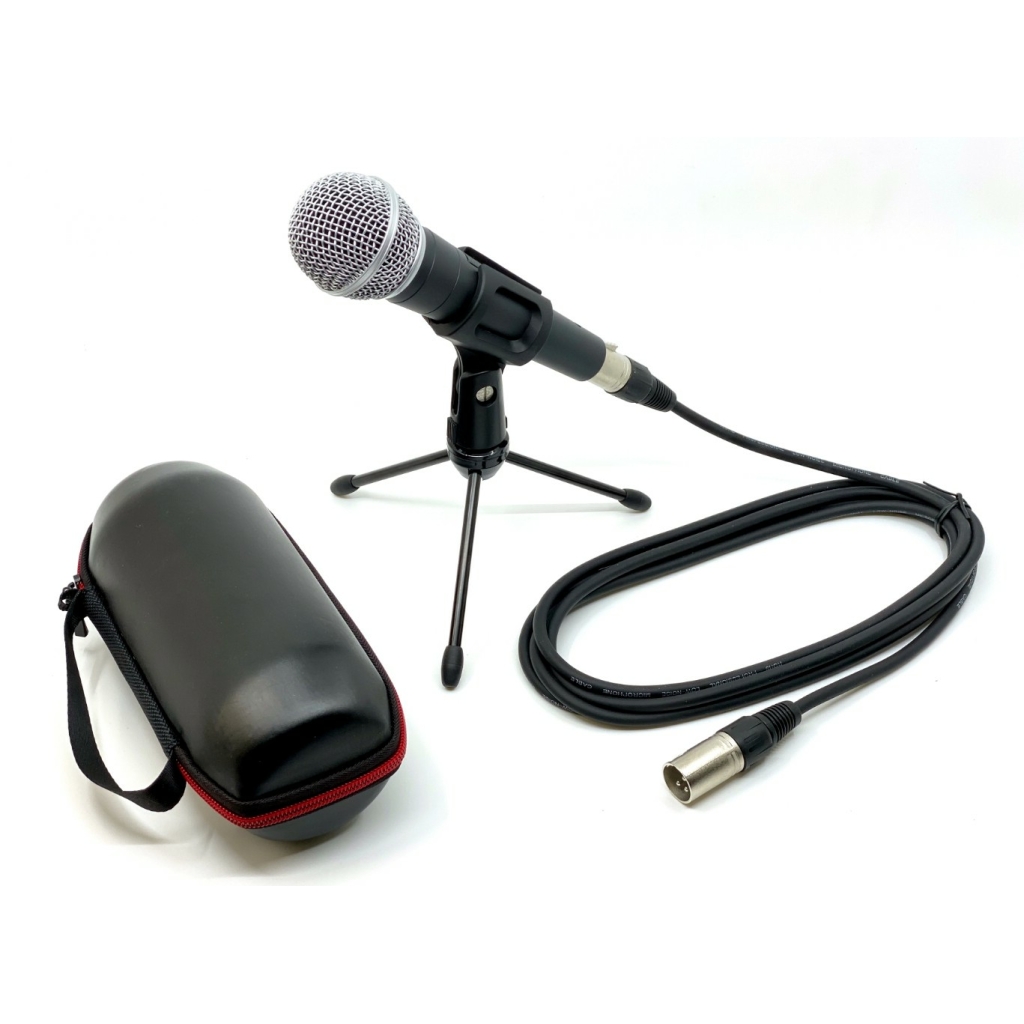 HALF-PRICE! Only $49.98 with coupon! Professional Cardioid dynamic vocal microphone with cable, stand and case