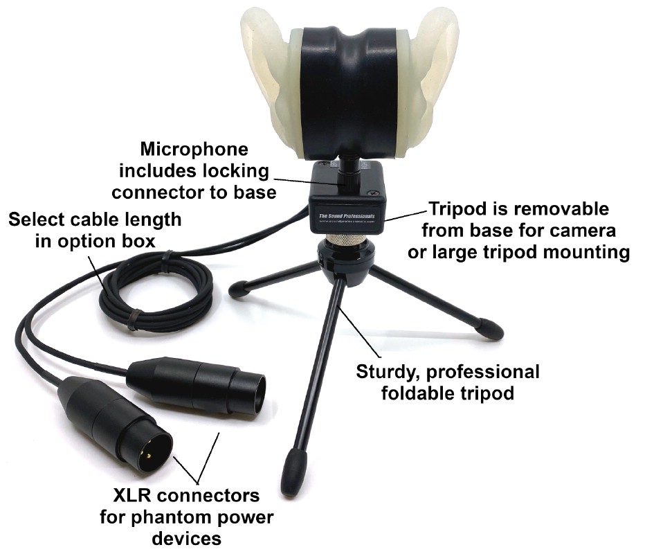 Master Series by Sound Professionals Ultra-low noise Binaural head for  making ASMR, paranormal and Binaural recordings ASMR-MICROPHONE