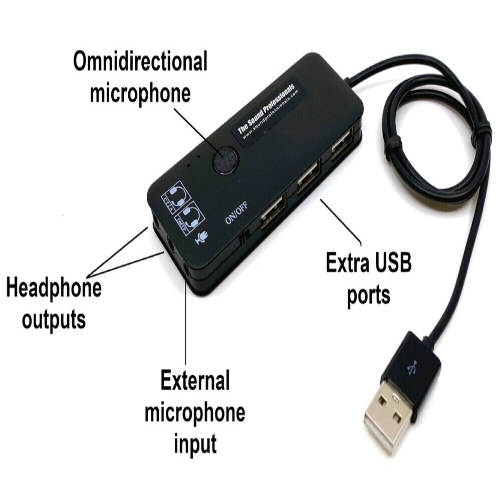 Reliable mercy Martin Luther King Junior Sound Professionals SP-USB-HUB-MIC-MKII - Ultra High Gain Miniature USB  Omnidirectional Microphone/Headphone amplifier with 3 port USB hub built-in  SP-USB-HUB-MIC-MKII