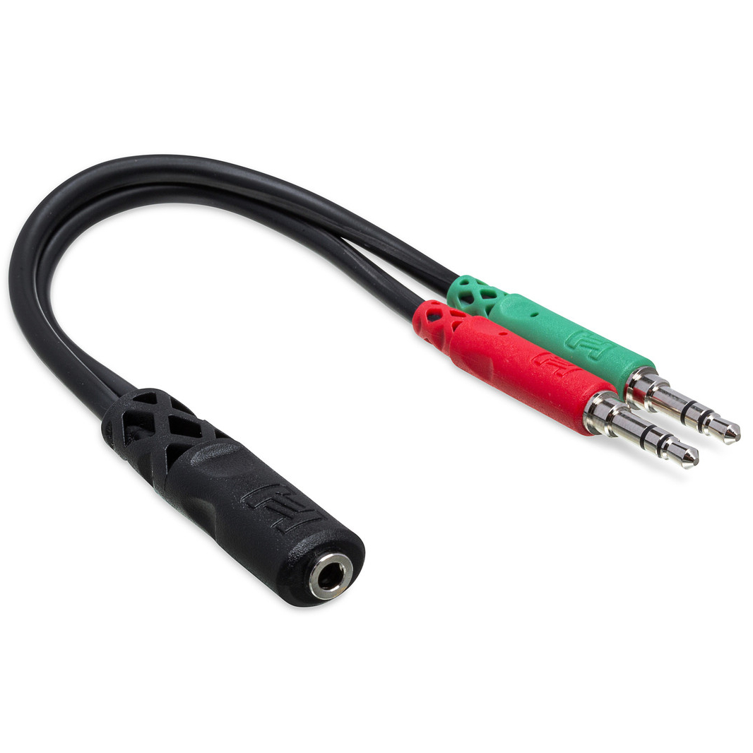 3.5mm Female to 2 Male Jack Headphone Headset Microphone Y Splitter Audio  Cable