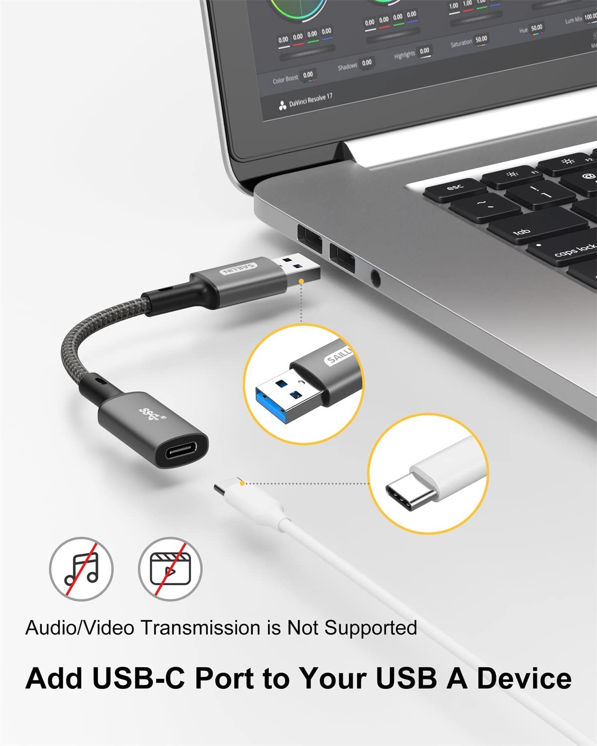 C-400 USB Type C Adapter - Andrea Communications