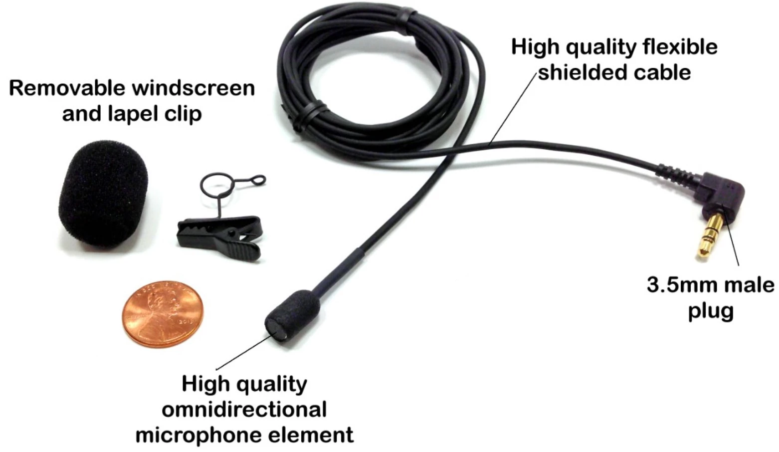 Lavalier Collar Mic for Phone 3.5mm - Unique Accessories