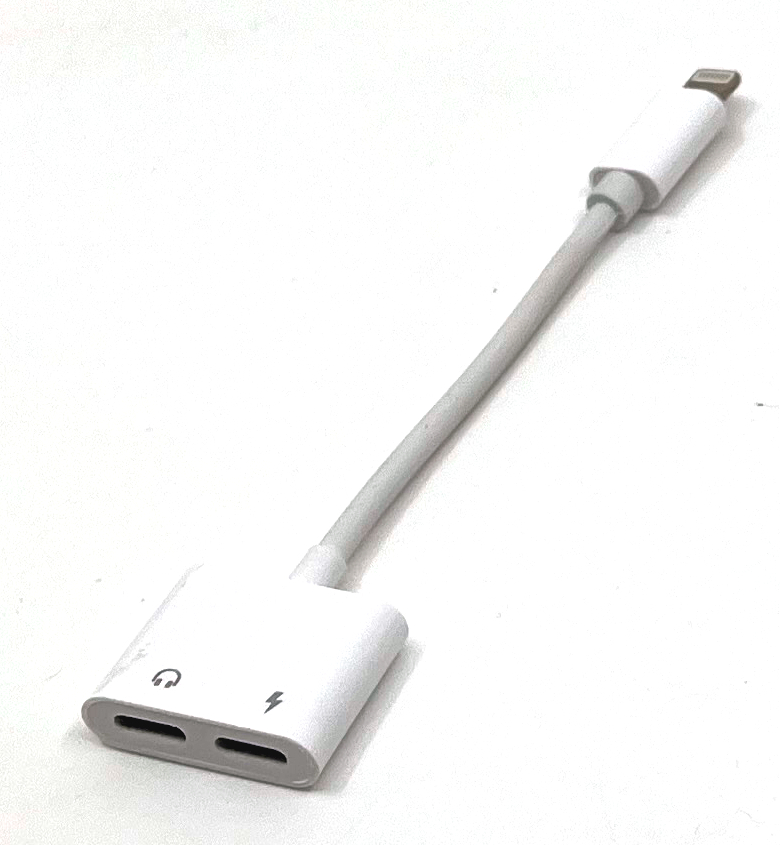 Adaptateur 2 en 1 pour iPhone - Lightning vers double Lightning - Leantuq -  blanc - Bon Plan Mobile