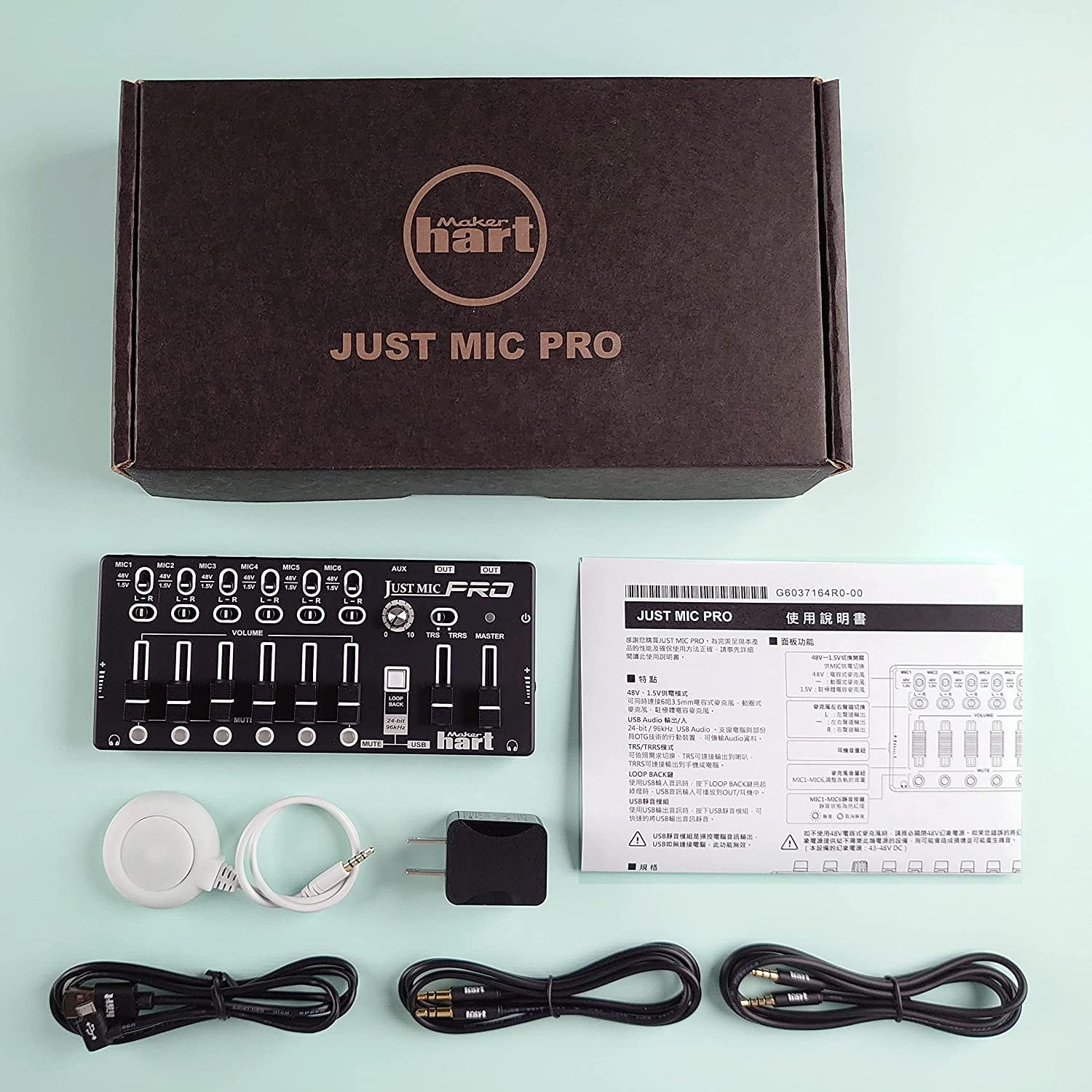 Pronomic B-603 Mini-Mixer Mezclador de Audio 6 Canales con Bluetooth® y  grabación USB