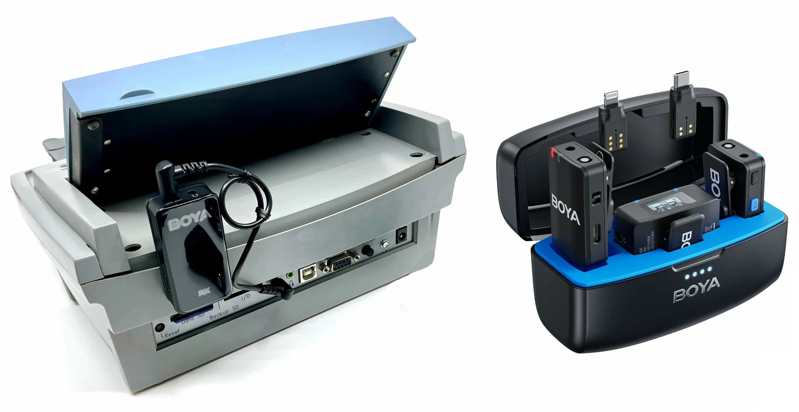 For Steno writers - pickup room sounds and sidebar with ease! Two microphone/transmitter digital wireless system