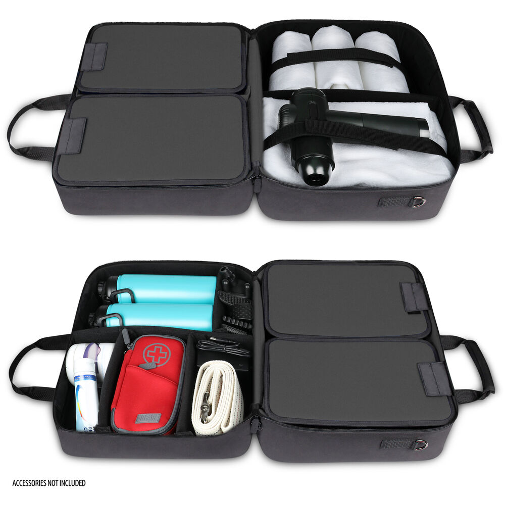 USA GEAR S23 Console Travel Case for PlayStation 5 (Black) - Exterior dimensions 17" x 14" x 8" - Image 6