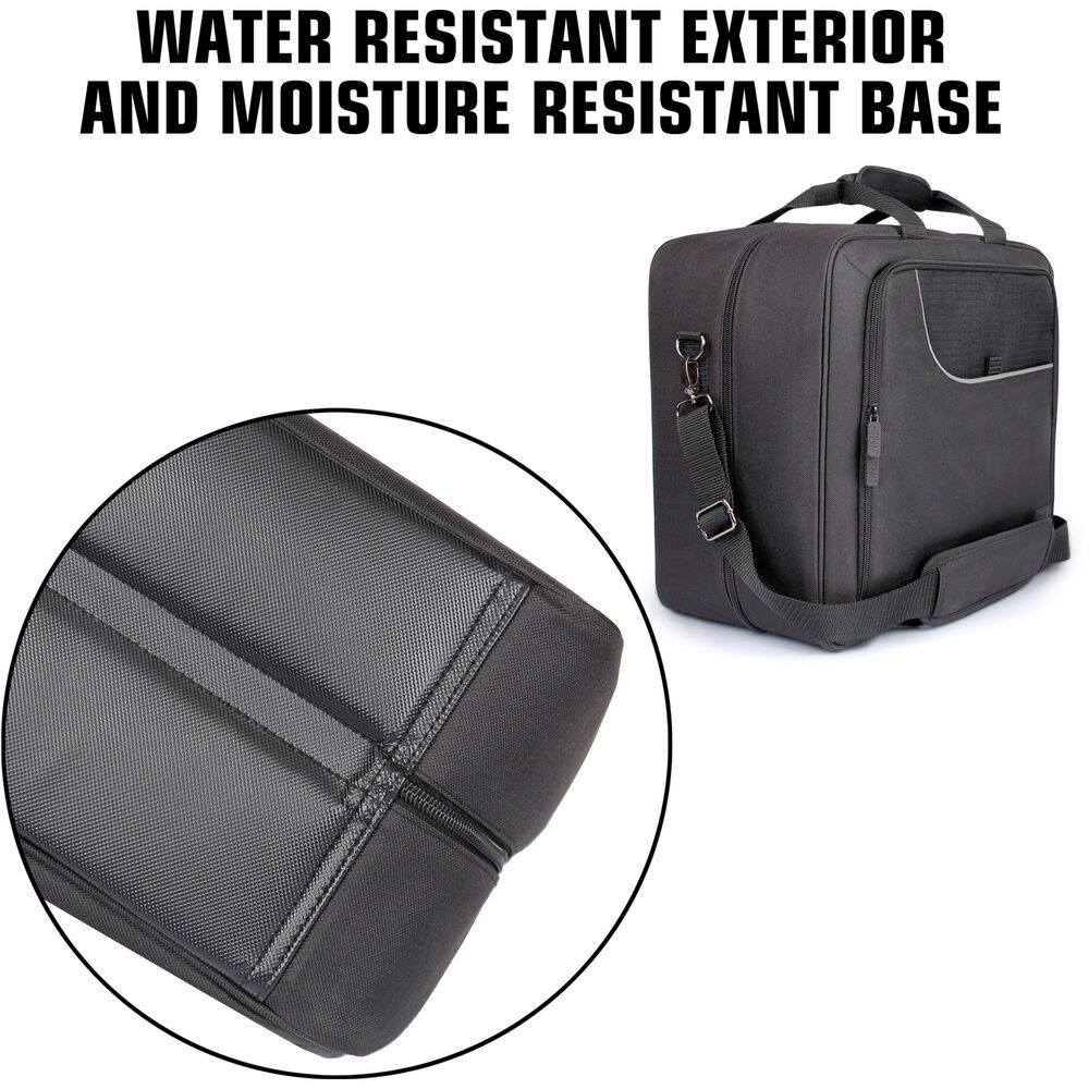 USA GEAR S23 Console Travel Case for PlayStation 5 (Black) - Exterior dimensions 17" x 14" x 8" - Image 8