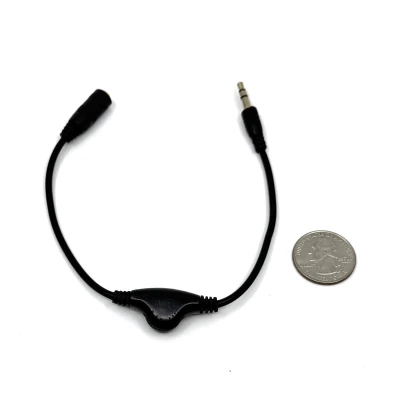 3.5mm (1/8 inch) male to 3.5mm (1/8 inch) female in-line headphone volume control
