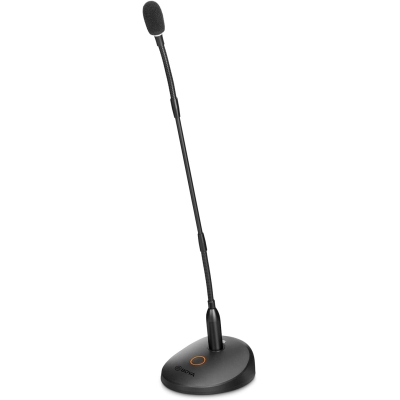 BOYA Desktop Gooseneck Condenser Microphone 18" Podium Microphones with Base LED Indicator XLR Mic for Meetings Video Conferences Streaming Lectures