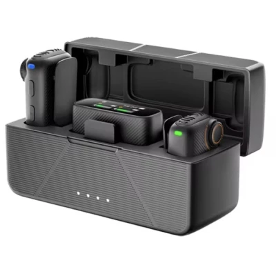 2-Person Digital wireless microphone system with AI noise filtering