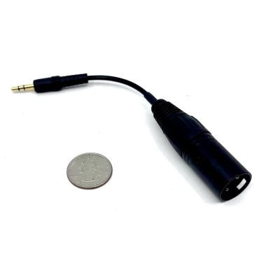 3 Pin XLR male to 1/8 inch TRS male, wired dual mono - Made in USA