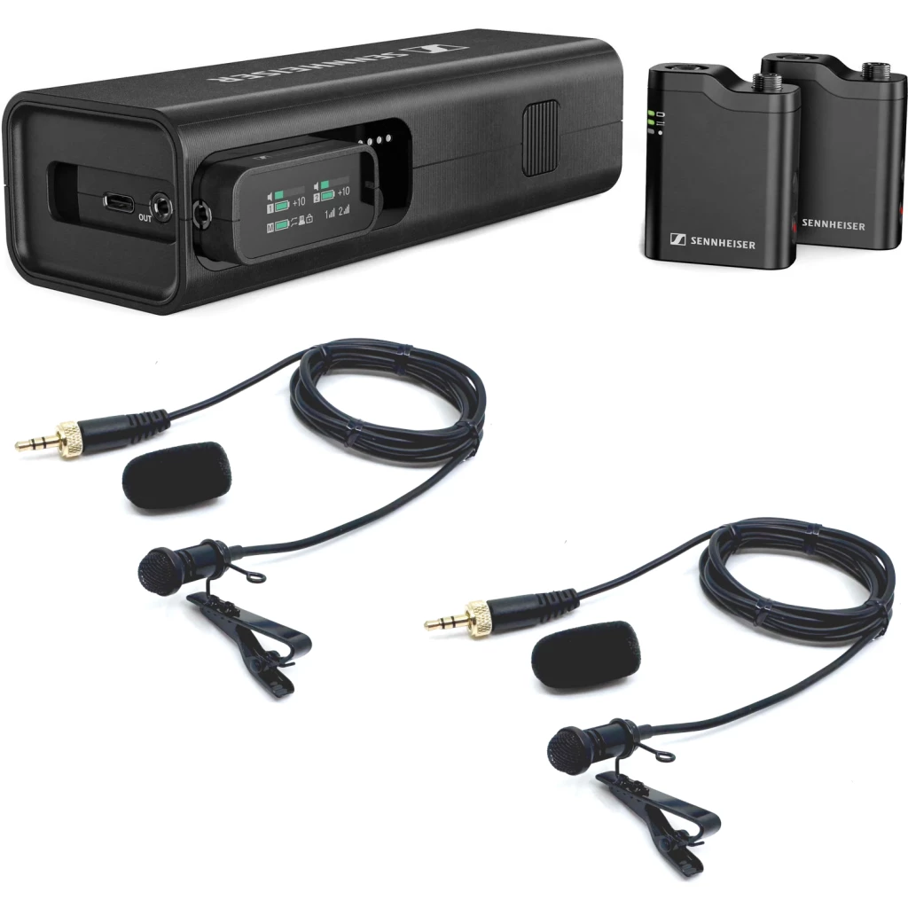 Save an extra $50 today! Sennheiser Profile 2-Person Clip-On Wireless Audio System/Recorder Kit with 2 Lavalier Microphones (2.4 GHz)